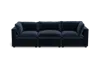 Albany Park Kova Pillow Cushion Sofa 122" In Blue