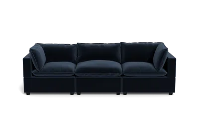 Albany Park Kova Pillow Cushion Sofa 122" In Blue