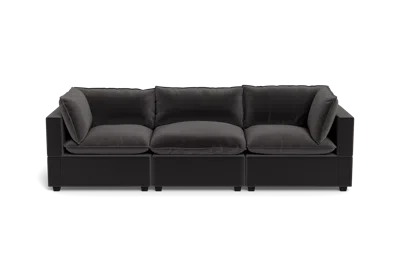 Albany Park Kova Pillow Cushion Sofa 122" In Black