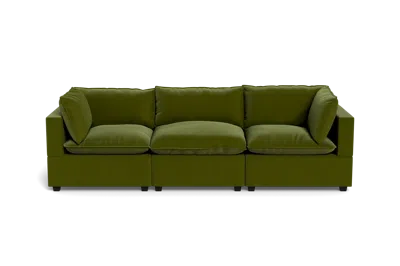 Albany Park Kova Pillow Cushion Sofa 122" In Green