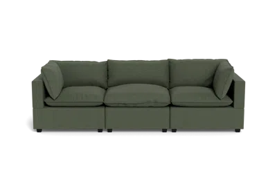 Albany Park Kova Pillow Cushion Sofa 122" In Green