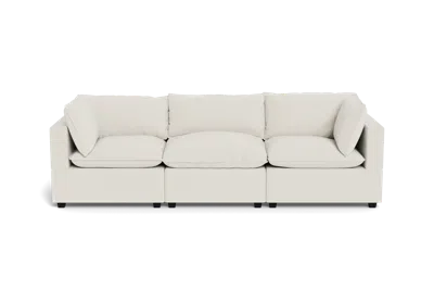 Albany Park Kova Pillow Cushion Sofa 122" In White