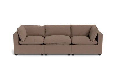 Albany Park Kova Pillow Cushion Sofa 122" In Brown