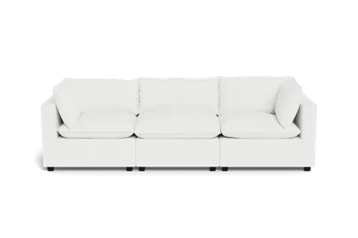 Albany Park Kova Pillow Cushion Sofa 122" In White