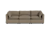 Albany Park Kova Pillow Cushion Sofa 122" In Brown