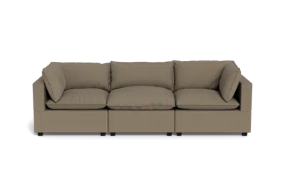 Albany Park Kova Pillow Cushion Sofa 122" In Brown