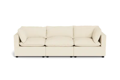 Albany Park Kova Pillow Cushion Sofa 122" In White