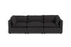 Albany Park Kova Pillow Cushion Sofa 122" In Black