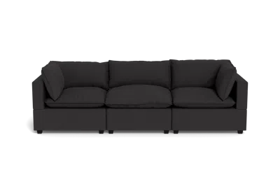 Albany Park Kova Pillow Cushion Sofa 122" In Black