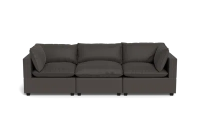 Albany Park Kova Pillow Cushion Sofa 122" In Brown