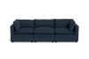Albany Park Kova Pillow Cushion Sofa 122" In Blue