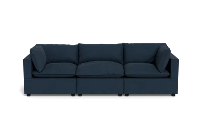 Albany Park Kova Pillow Cushion Sofa 122" In Blue