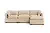 Albany Park Kova Pillow Cushion Sofa 122" + Ottoman In Neutral