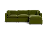 Albany Park Kova Pillow Cushion Sofa 122" + Ottoman In Green