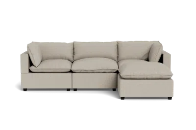 Albany Park Kova Pillow Cushion Sofa 122" + Ottoman In Gray