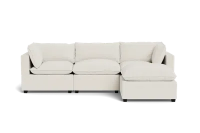 Albany Park Kova Pillow Cushion Sofa 122" + Ottoman In White