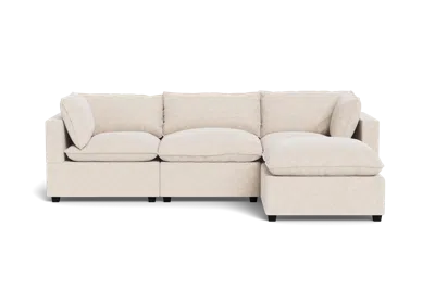 Albany Park Kova Pillow Cushion Sofa 122" + Ottoman In Neutral