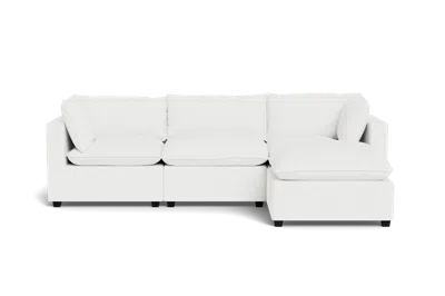 Albany Park Kova Pillow Cushion Sofa 122" + Ottoman In White