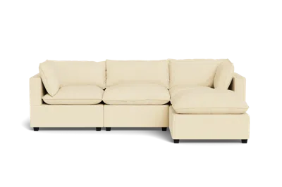 Albany Park Kova Pillow Cushion Sofa 122" + Ottoman In Neutral