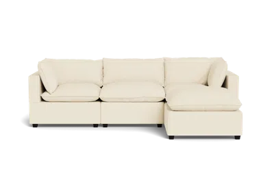 Albany Park Kova Pillow Cushion Sofa 122" + Ottoman In Neutral
