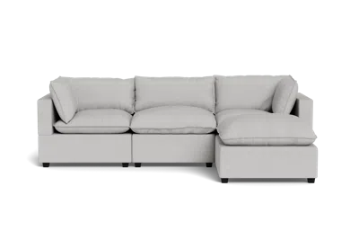 Albany Park Kova Pillow Cushion Sofa 122" + Ottoman In Gray