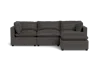 Albany Park Kova Pillow Cushion Sofa 122" + Ottoman In Gray