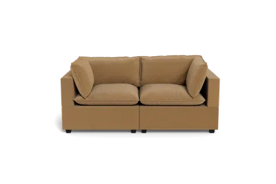 Albany Park Kova Pillow Cushion Sofa 86" In Brown