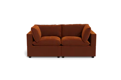 Albany Park Kova Pillow Cushion Sofa 86" In Orange