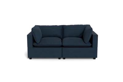 Albany Park Kova Pillow Cushion Sofa 86" In Blue