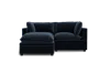 Albany Park Kova Pillow Cushion Sofa 86" + Ottoman In Blue
