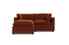 Albany Park Kova Pillow Cushion Sofa 86" + Ottoman In Brown