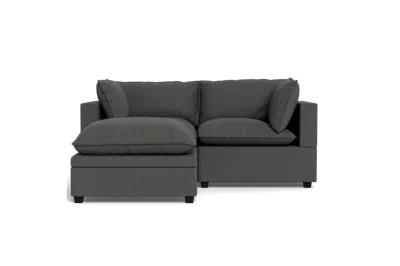 Albany Park Kova Pillow Cushion Sofa 86" + Ottoman In Gray