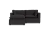 Albany Park Kova Pillow Cushion Sofa 86" + Ottoman In Black