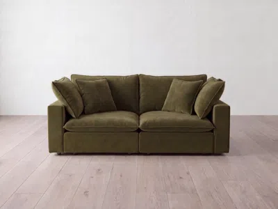 Albany Park Kova Pillow Modular 2-piece Sofa In Green