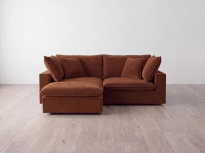 Albany Park Kova Pillow Modular 2-piece Sofa + Ottoman In Brown