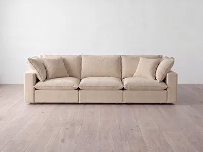 Albany Park Kova Pillow Modular 3-piece Sofa In Brown