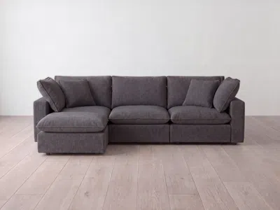 Albany Park Kova Pillow Modular 3-piece Sofa + Ottoman In Gray