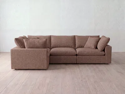 Albany Park Kova Pillow Modular 4-piece L-sectional In Brown