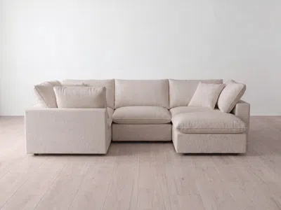 Albany Park Kova Pillow Modular 4-piece L-sectional + Ottoman In Neutral
