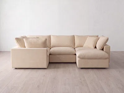 Albany Park Kova Pillow Modular 4-piece L-sectional + Ottoman In Pink