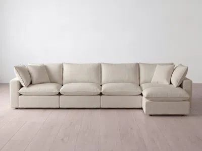 Albany Park Kova Pillow Modular 4-piece Sofa + Ottoman In Neutral