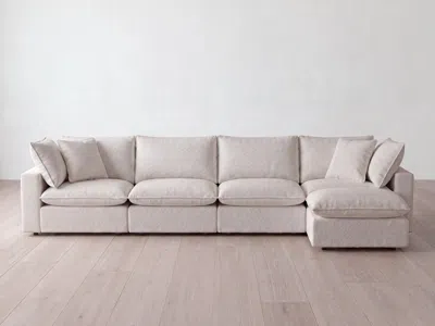 Albany Park Kova Pillow Modular 4-piece Sofa + Ottoman In Neutral