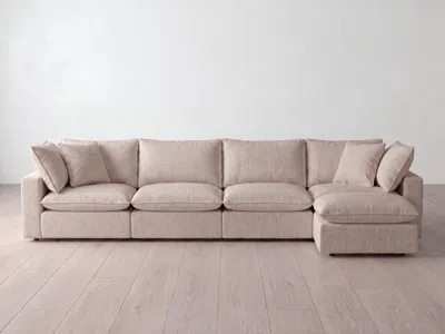 Albany Park Kova Pillow Modular 4-piece Sofa + Ottoman In Neutral