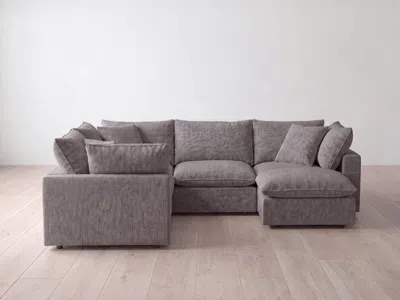 Albany Park Kova Pillow Modular 5-piece L-sectional + Ottoman In Gray