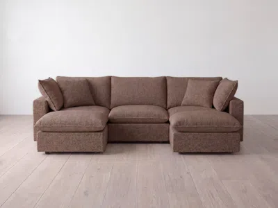 Albany Park Kova Pillow Modular 5-piece U-sectional In Brown