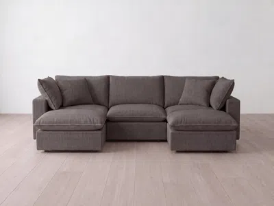 Albany Park Kova Pillow Modular 5-piece U-sectional In Brown
