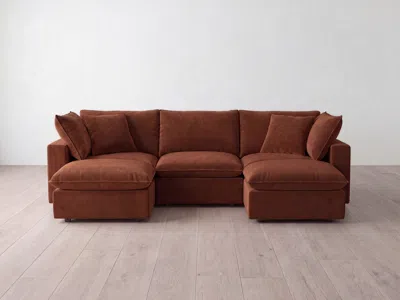 Albany Park Kova Pillow Modular 5-piece U-sectional In Brown