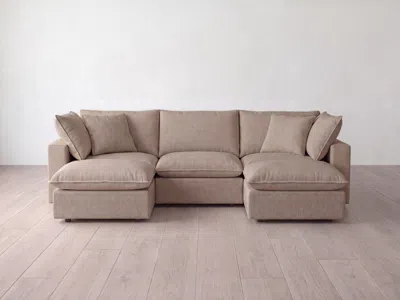 Albany Park Kova Pillow Modular 5-piece U-sectional In Brown