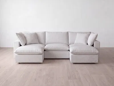 Albany Park Kova Pillow Modular 5-piece U-sectional In White