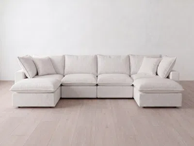 Albany Park Kova Pillow Modular 6-piece U-sectional In White